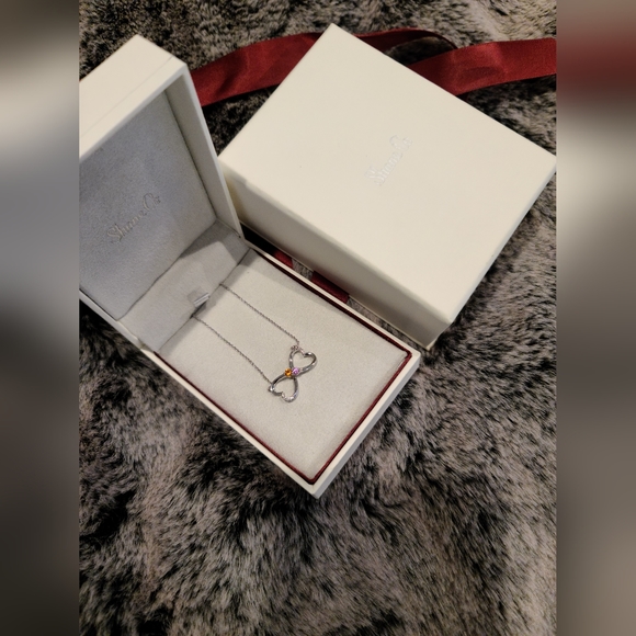 Shane Co. 14k necklace with October and November birthstones - Picture 2 of 5